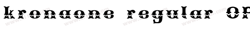 kronaone regular OPP字体转换